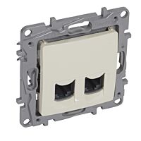 LEGRAND Zásuvka 764674 2xRJ45 Cat.6 UTP béžová