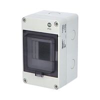 FAMATEL Skříň FLATBOX 5904, 4TE, 170x105x112mm, průhledná plastová dvířka, IP65