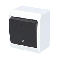 FAMATEL GALATEA Spínač dvoupólový č.2 10A 230V na omítku IP44 černá
