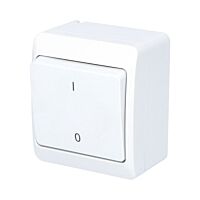 FAMATEL GALATEA Spínač č.2 10A 230V na omítku IP44 bílá