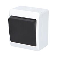 FAMATEL GALATEA Spínač křížový č.7 10A 230V na omítku IP44 bílá/černá