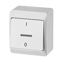 FAMATEL GALATEA Spínač dvoupólový podsvětlený č.2So 10A 230V na omítku IP44 bílá