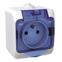 SCHNEIDER Zásuvka CEDAR WDE000542 jednoduchá bílá IP44