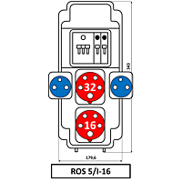 Skříň SEZ ROS 5/I-16 zásuvková jištěná