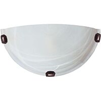 RABALUX Svítidlo ALABASTRO 1x60W E27 půlka IP20 bílé alabastrové sklo/mosazné úchyty