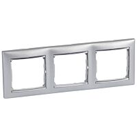 LEGRAND Rámeček VALENA 770353 trojnásobný hlin./stříb.