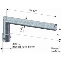 KOOPERATIVA Výložník SK 1-1250 žárový zinek, sadový