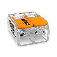 WAGO Svorka krabicová 221-612 páčková spojovací pro všechny druhy vodičů 2 x 6 mm² oranžová/transparentní