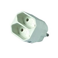 SOLIGHT Adaptér 2 x zásuvka 2,5A / 230V IP20 bílá