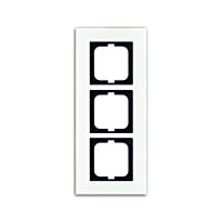 ABB SOLO Rámeček 2CKA001754A4444 trojnásobný, pro vodorovnou i svislou montáž, bílé sklo