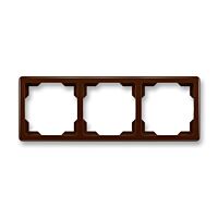 ABB SWING Rámeček 3901G-A00030 H1 trojnásobný, pro vodorovnou i svislou montáž, hnědá