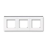 ABB LEVIT Rámeček 3901H-A05030 62 trojnásobný, pro vodorovnou i svislou montáž bílá/kouřová černá