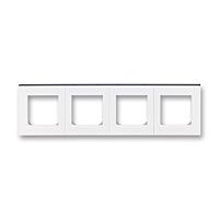 ABB LEVIT Rámeček 3901H-A05040 62 čtyřnásobný, pro vodorovnou i svislou montáž, bílá/kouřová černá