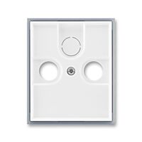 ABB ELEMENT Kryt 5011E-A00300 04 zásuvky anténní s vylamovacím otvorem TV+R, TV+R+SAT, bílá/ledová šedá