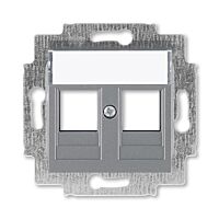 ABB Kryt LEVIT 5014H-A01018 69 zásuvky komunikační přímé (2x), s popisovým polem, IP20, ocel