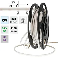 LED pásek SOB CW, 320LED/m, 10W/m, DC 24