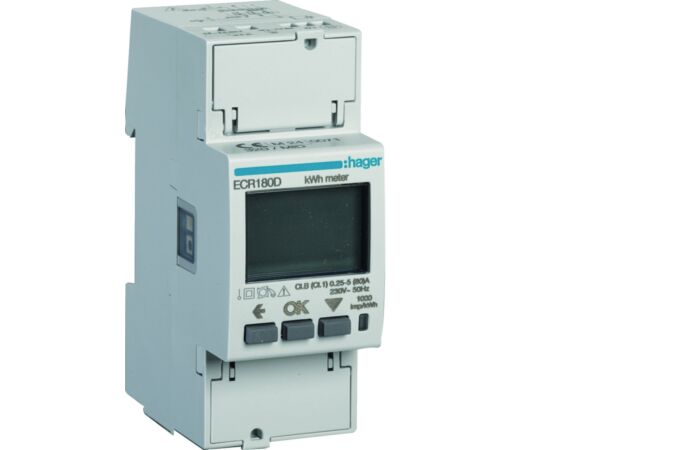 ECR180D Digitální elektroměr 1F, 2Tar. p