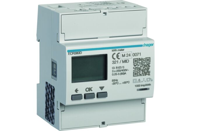 Elektroměr HAGER ECR380D 80A 3F dig.