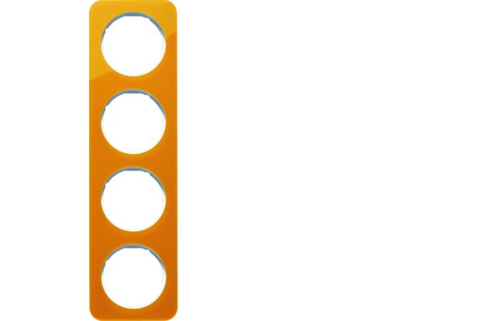 Rámeček 4-násobný, Berker R.1, oranžová