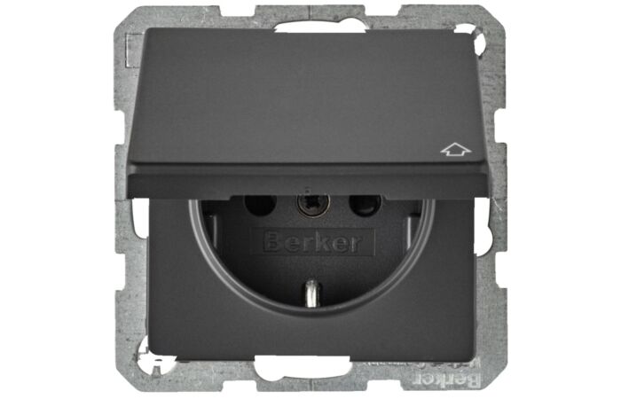 Zásuvka, SCHUKO, 16 A, 250 V~ s víčkem,