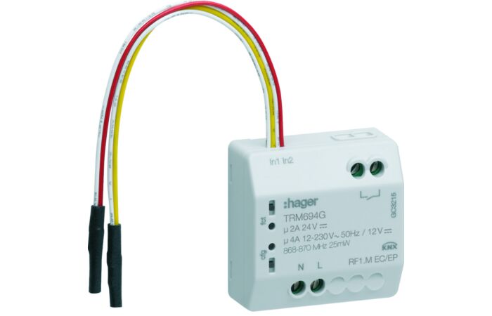 Člen RF KNX se 2 vstupy 230V vstupní