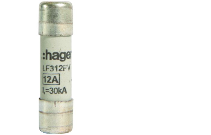 HAGER Pojistka LF312PV, velikost 10x38, 12A gR, válcová (balení 10ks)