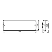 EM153C SM BKD EXIT SIGN M3 ELP IP65