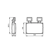 EM164C SM TWIN SPOT NM3 ELB IP65