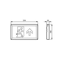 EM155C SLIM WL EXIT SIGN M3 ELB UP WH