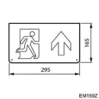 EM159Z WL/CM EXIT SIGN LEGEND LEFT/RIGHT