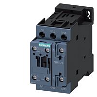 SIEMENS Stykač AC-3, 25A/11kW/400V, 3pólový, DC 24V, funkční modul volitelný, 1 NO + 1 NC, šroubová svorka
