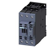 SIEMENS Stykač AC-3, 50A/22kW/400V, 3pólový, AC 110V/50Hz 120V/60Hz 1 NO + 1 NC, šroubová/pružinová svorka