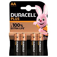 DURACELL Baterie tužková LR6 PLUS 1,5V AA blistr 4ks