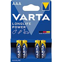 VARTA Baterie mikrotužková ALKALINE LONLIFE POWER R3 1,5V AAA blistr 4ks
