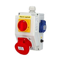FAMATEL Kombinace SB220 3xzásuvka +spínač IP44