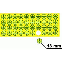 CUPRO Tabulka DT012K-znak uzem.kruh 13mm 40ks F, samolepící