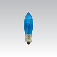 NBB Žárovka E10 14V 3W vánoční svíčka modrá