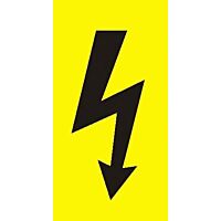 CUPRO Tabulka 0100c1-černý blesk 3x7cm F, samolepící