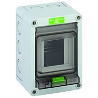 SPELSBERG Skříň EK 002 2TE, na omítku, průhledné dveře, IP65