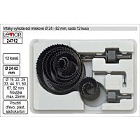 LEVIOR Sada vykružovacích pil ø19-82 mm, 12 ks