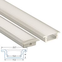 MCLED Profil Al 23x8mm, VO vestavný, mléčný difuzor, komplet, 1m