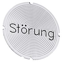 SIEMENS Štítek vložený pro tlačítko prosvětlené, kulatý, mléčná barva, popisek STÖRUNG