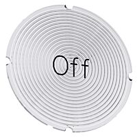 SIEMENS Štítek vložený pro tlačítko prosvětlené, kulatý, mléčná barva, popisek OFF