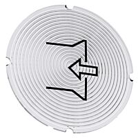 SIEMENS Štítek vložený pro tlačítko prosvětlené, kulatý, mléčná barva, symbol: sání