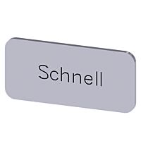 SIEMENS Štítek popisný 12,5 x 27 mm, štítek stříbrný, popisek SCHNELL