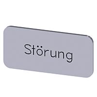 SIEMENS Štítek popisný 12,5 x 27 mm, štítek stříbrný, popisek STÖRUNG