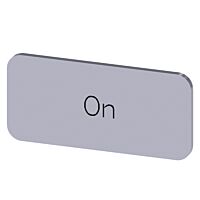 SIEMENS Štítek popisný 12,5 x 27 mm, štítek stříbrný, popisek ON