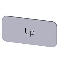 SIEMENS Štítek popisný 12,5 x 27 mm, štítek stříbrný, popisek UP