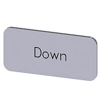 SIEMENS Štítek popisný 12,5 x 27 mm, štítek stříbrný, popisek DOWN