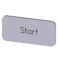 SIEMENS Štítek popisný 12,5 x 27 mm, štítek stříbrný, popisek START